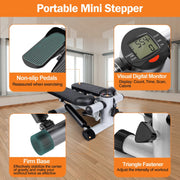 Mini Stepper for Women  LCD + Resistance Bands 330LB Max