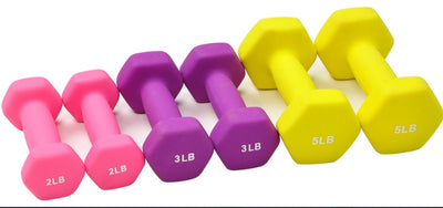 Colored Neoprene Dumbbell Set with Rack Self Pickup
