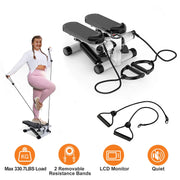Mini Stepper for Women  LCD + Resistance Bands 330LB Max