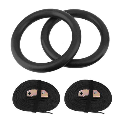 ABS CrossFit Gymnastics Rings with Heavy Duty Straps