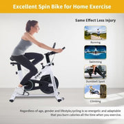 Indoor Stationary Spin Bike  LCD Monitor & Cushioned Seat