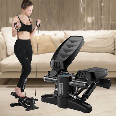 Hydraulic Treadmill for Home Fitness with Pulling Rope and Mat