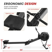 Professional Indoor Rowing Machine with LCD and Air Resistance
