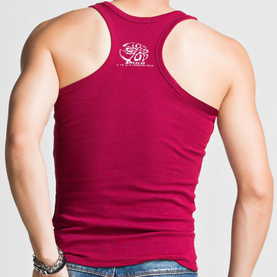 Men’s Cotton Stretch Racer Fitness Vest