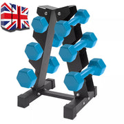 3Tier Dumbbell Rack Storage Stand Tree Hex Vertical Weight Wide Home Gym Fitness