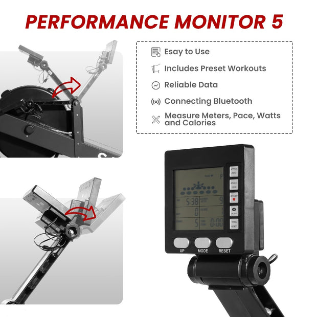 Professional Indoor Rowing Machine with LCD and Air Resistance