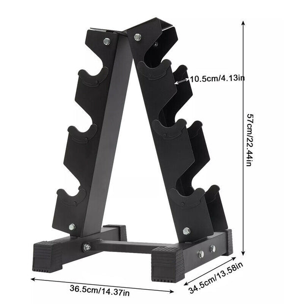 3Tier Dumbbell Rack Storage Stand Tree Hex Vertical Weight Wide Home Gym Fitness