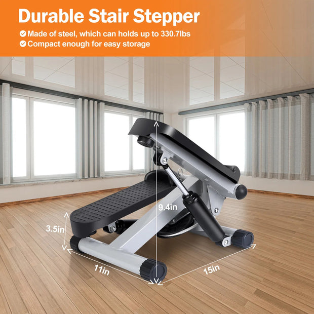 Mini Stepper for Women  LCD + Resistance Bands 330LB Max