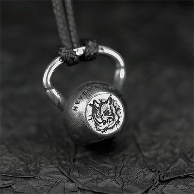 Men's Kettlebell Pendant Necklace Stainless Steel Fitness Jewelry