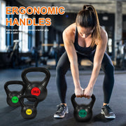 Wide Grip Kettlebell Set 3 Piece or 4 Piece Fitness Weights