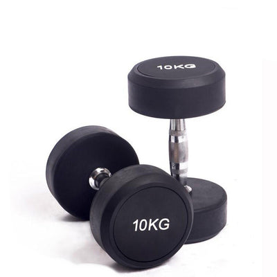 Rubber-Coated Cast Iron Dumbbells