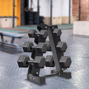 3Tier Dumbbell Rack Storage Stand Tree Hex Vertical Weight Wide Home Gym Fitness