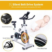 Indoor Stationary Spin Bike  LCD Monitor & Cushioned Seat