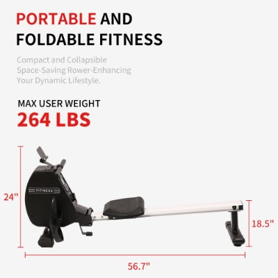 Foldable Rowing Machine for Home Use 264 LBS Capacity